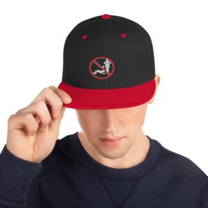 Stop Simping Snapback Hat (Logo Only) - Black/ Red