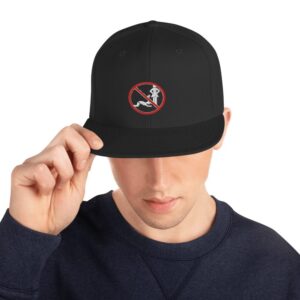 Stop Simping Snapback Hat (Logo Only) - Black
