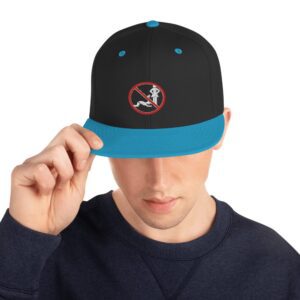 Stop Simping Snapback Hat (Logo Only) - Black/ Neon Pink