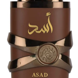 Lattafa Asad Bourbon Eau de Parfum Spray 3.4 oz (100 ml) | Unisex Amber, Spicy & Vanilla Fragrance