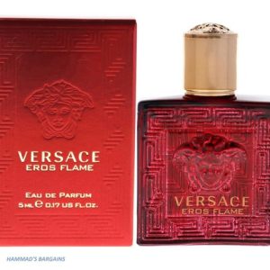 Versace Eros Flame Eau de Parfum Mini Splash for Men 0.17 oz (5 ml) | Travel Size Fragrance